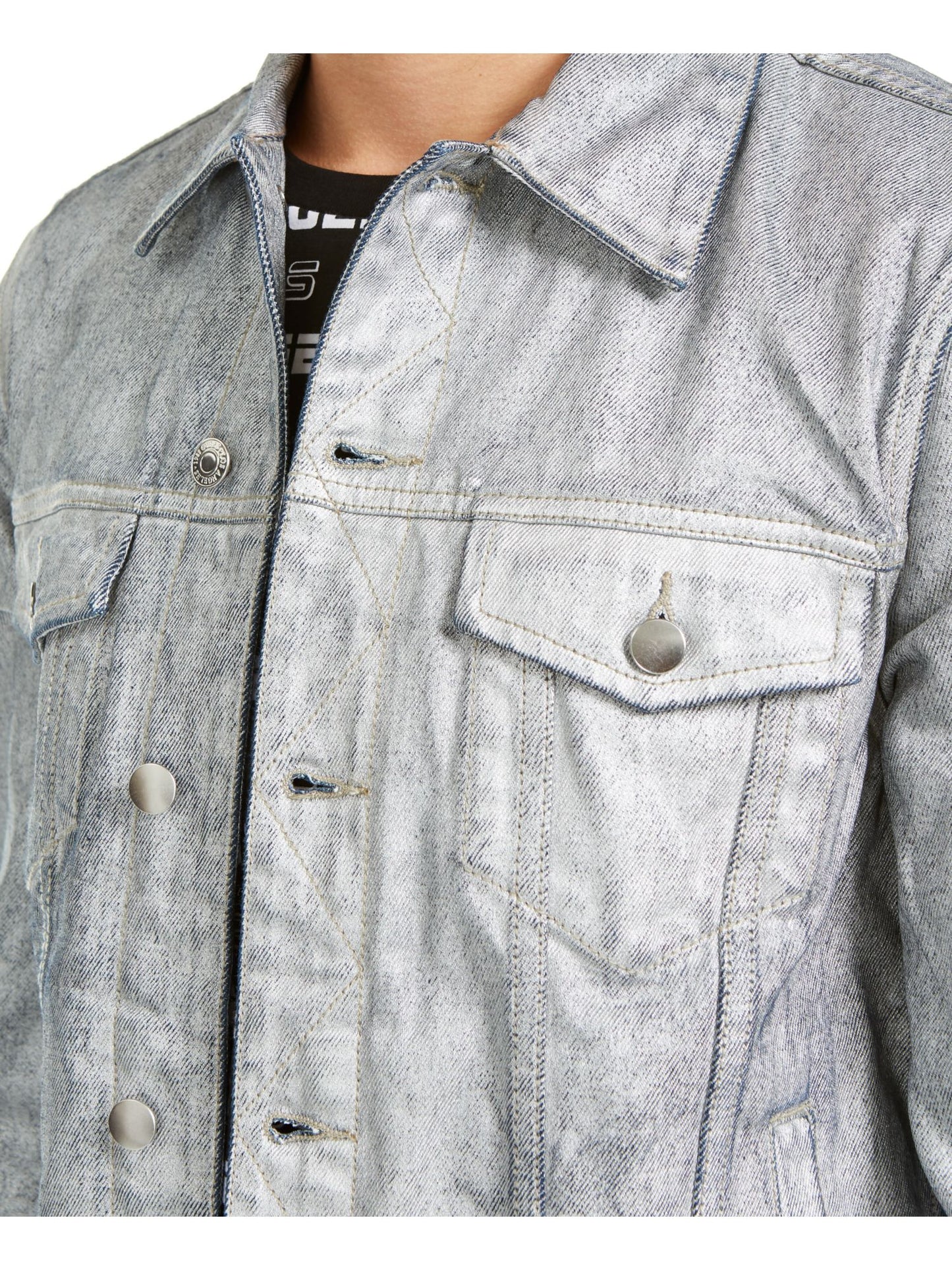 Guess Men's Jacket Gray Size Medium
