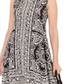 Style & Co Women's Sleeveless Printed Sheath Dress Black Size Petite S