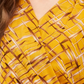 Alfani Women's 3/4 Sleeve Printed Tunic Yellow Size Petite S/M