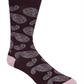 Cole Haan Men's Paisley Dress Crew Socks Pink-Berry Jam Size 7-12