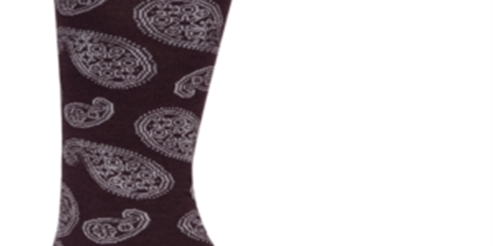 Cole Haan Men's Paisley Dress Crew Socks Pink-Berry Jam Size 7-12