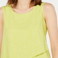 Alfani Women's Asymmetrical Overlay Top Green Size Small