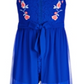 Sequin Hearts Big Girl's Lace Walk Through Romper Blue Size 12