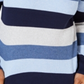 Karen Scott Women's Striped Mock Neck Cotton Sweater Blue Size Petite S/M