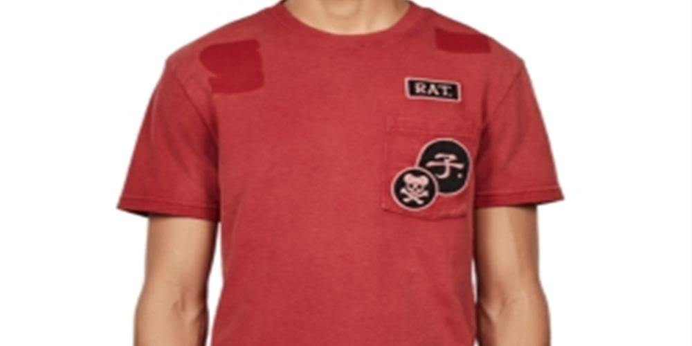 G-Star Raw Men's Patch Pocket T-Shirt Red Size 2XL