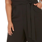 Emerald Sundae Women's Plus Sweetheart Neck Sleeveless Jumpsuit Black Size 22