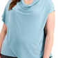 Alfani Women's Plus Size Asymmetrical Drape-Neck Top Green Size 2X