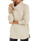 Style & Co Women's Ribbed Turtleneck Sweater Wheat  Size Petite S