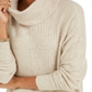Style & Co Women's Ribbed Turtleneck Sweater Wheat  Size Petite S