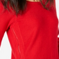 INC International Concepts Women's Waffle Knit Side Zip Tunic Sweater Red Size Petite L