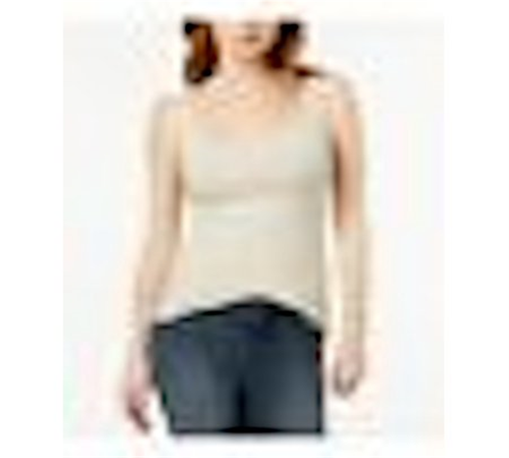 Maison Jules Women's Printed Spaghetti Strap Square Neck Tank Top Brown Size XX-Large