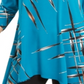 Alfani Women's Printed Swing Top Blue Size Petite XL
