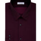Calvin Klein Men's Heather Collared Work Dress Shirt Wine Size 17/32-33