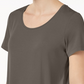 JM Collection Women's Scoop-Neck Top Brown Size X-Small