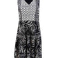 Style & Co Women's Printed Peasant Dress Black Size Petite Small