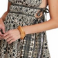 Free People Women's Ivory Printed Sleeveless Halter Mini Sheath Top White Size Large