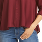 Style & Co Women's Swing Blouse Wine Size -Petit XL