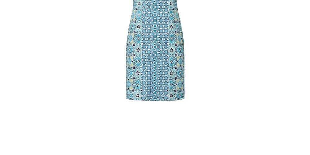 Charter Club Women's Mixed Print Sleeveless Dress  Blue Size Small