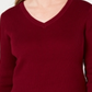 Karen Scott Women's Ribbed Knit Cotton Sweater Merlot Size Petite S/M