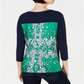 Charter Club Women's Pleated Back Top Blue Size Petite XL