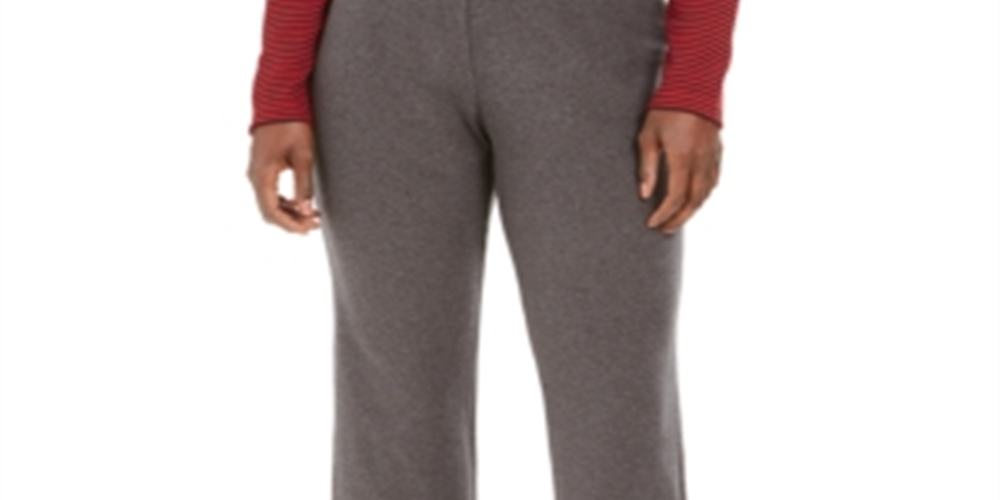 Karen Scott Women's Microfleece Pants Charcoal Size Petite S