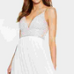 Say Yes to the Prom Junior's Beaded Bodice Chiffon Gown White Size 11