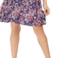 Style & Co Women's Floral Print Sleeveless Swing Dress Purple Floral Size Petite S