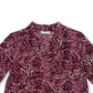 Charter Club Women's V-Neck Printed Three-Quarter-Sleeve Top Purple Size Small
