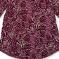 Charter Club Women's V-Neck Printed Three-Quarter-Sleeve Top Purple Size Small
