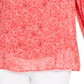 Alfani Women's Coral Sheer Lined Floral Long Sleeve Scoop Neck Wear to Work Blouse Pink Size Petite Large