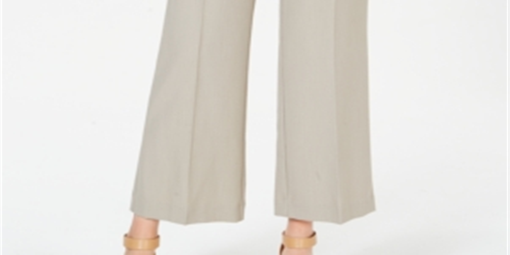 Style & Co Women's Stretch Wide Leg Pants Beige Size -16S