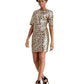 Betsey Johnson Women's Leopard Sequin Sheath Dress Yellow Size 12