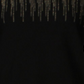 Alfani Women's Metallic Detail Vented Hem Sweater Black Size Petite 16