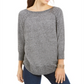 Style & Co Women's Lace up Chevron Trim Sweater -Gray Size Petite L