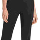 DKNY Women's Faux Leather Trim Straight Leg Trousers Black Size 6