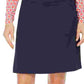 Charter Club Women's Solid Above The Knee A Line Wear To Work Skirt Blue Size Medium