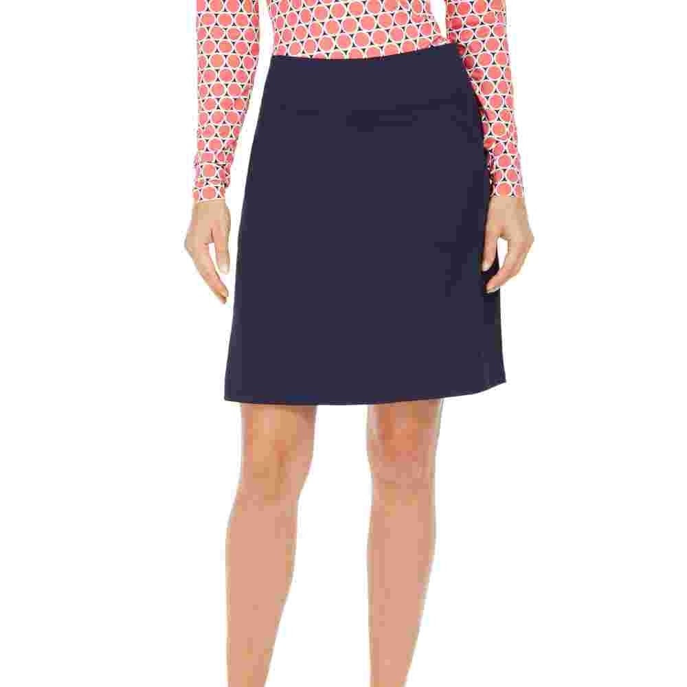 Charter Club Women's Solid Above The Knee A Line Wear To Work Skirt Blue Size Medium