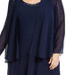 SL Fashions Women's Embellished Dress & Jacket Blue Size 24W