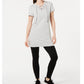 Ideology Women's Short Sleeve Tunic Active Wear Top Gray Size Large