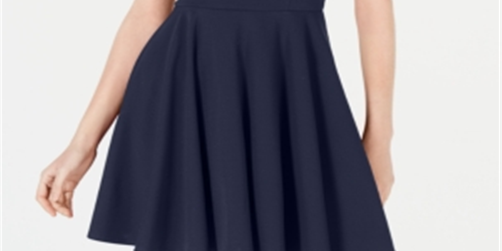 B Darlin Junior's Sweetheart Neck Open Back Party Dress Blue Size 5-6