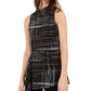 Alfani Women's Printed Asymmetrical Top Black Size Medium