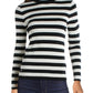 Ralph Lauren Women's Striped Ribbed Top Black Size Medium