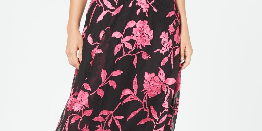 Alfani Women's Floral Print A Line Skirt Pink Size 10 Petite