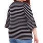 NY Collection Women's Plus Bell Sleeve Crochet Trim Detail Top Blue Size 2X