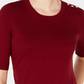 Charter Club Women's Elbow Sleeve Sweater Wine Size Petite Small