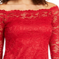 Thalia Sodi Women's Lace Off The Shoulder Top Red Size XX-Large