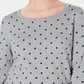 Karen Scott Women's Printed 3/4 Sleeve Sweater Smoke Gray Size Petite S