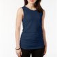 Alfani Women's Ruched Tank Top  Navy Size XXL