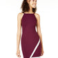 BCX Junior's Asymmetrical Hem Rhinestone Dress Red Size XX-Large