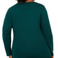 Karen Scott Women's Plus Cotton Holiday Graphic Top Plus Green Size 0X